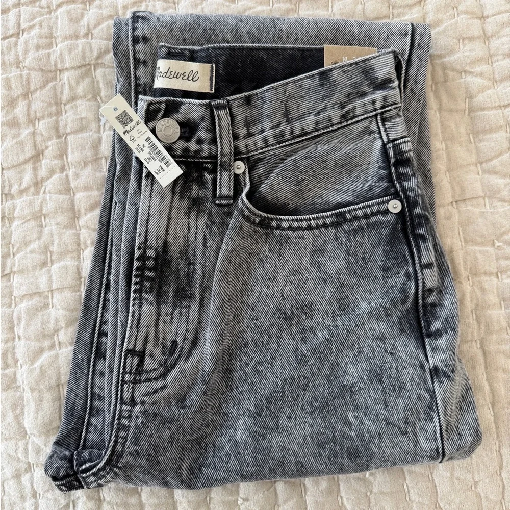 Madewell The Perfect Vintage Straight Jean Black Wash NWT - Picture 4 of 7